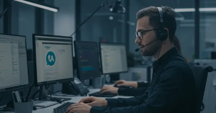 Integração CRM e Voz em Nuvem com WhatsApp e IA